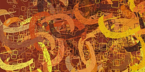 Modern art. Artistic brush. Oil painting. 2d illustration.