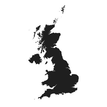 United Kingdom map icon. vector isolated high detailed image of Great Britain
