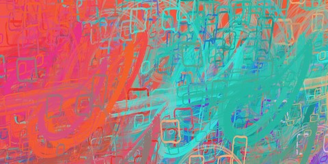 Fototapeta na wymiar Canvas painting. Colorful background texture. 2d illustration.