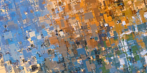 Crazy sketch random pattern. Creative chaos and variety. Modern art drawing painting. 2d illustration. Digital texture wallpaper. Artistic sketch draw backdrop material. 