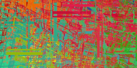 Crazy sketch random pattern. Creative chaos and variety. Modern art drawing painting. 2d illustration. Digital texture wallpaper. Artistic sketch draw backdrop material. 