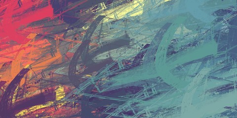 Crazy sketch random pattern. Creative chaos and variety. Modern art drawing painting. 2d illustration. Digital texture wallpaper. Artistic sketch draw backdrop material. 