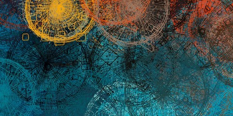 Crazy sketch random pattern. Creative chaos and variety. Modern art drawing painting. 2d illustration. Digital texture wallpaper. Artistic sketch draw backdrop material. 