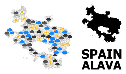 Weather Collage Map of Alava Province