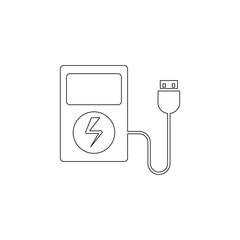 Battery charging battery charging icon. Element of energy for mobile concept and web apps icon. Outline, thin line icon for website design and development, app development