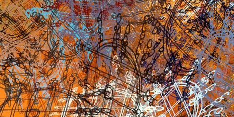 Crazy sketch random pattern. Chaos and variety. Modern art drawing painting. 2d illustration. Digital texture wallpaper. Artistic sketch draw backdrop material. 