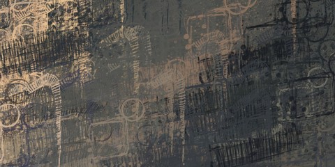 Obraz premium Crazy sketch random pattern. Chaos and variety. Modern art drawing painting. 2d illustration. Digital texture wallpaper. Artistic sketch draw backdrop material. 