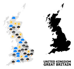 Weather Collage Map of Great Britain