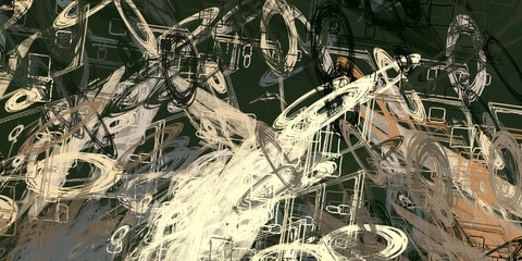 Crazy sketch random pattern. Chaos and variety. Modern art drawing painting. 2d illustration. Digital texture wallpaper. Artistic sketch draw backdrop material. 