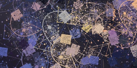 Crazy sketch random pattern. Chaos and variety. Modern art drawing painting. 2d illustration. Digital texture wallpaper. Artistic sketch draw backdrop material. 