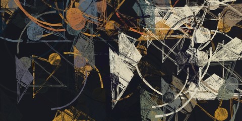 Crazy sketch random pattern. Chaos and variety. Modern art drawing painting. 2d illustration. Digital texture wallpaper. Artistic sketch draw backdrop material. 