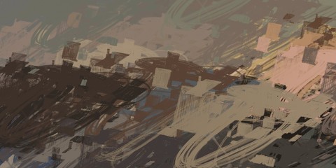 Crazy sketch random pattern. Chaos and variety. Modern art drawing painting. 2d illustration. Digital texture wallpaper. Artistic sketch draw backdrop material. 