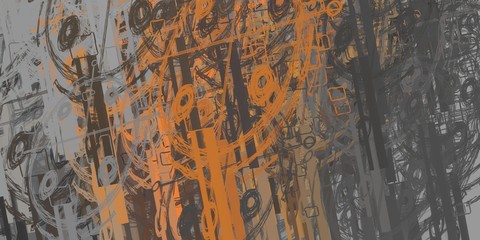 Crazy sketch random pattern. Chaos and variety. Modern art drawing painting. 2d illustration. Digital texture wallpaper. Artistic sketch draw backdrop material. 