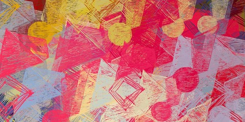 Fototapeta premium Crazy sketch random pattern. Chaos and variety. Modern art drawing painting. 2d illustration. Digital texture wallpaper. Artistic sketch draw backdrop material. 