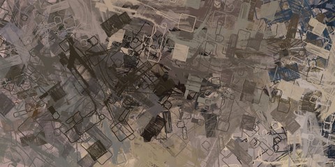 Crazy sketch random pattern. Chaos and variety. Modern art drawing painting. 2d illustration. Digital texture wallpaper. Artistic sketch draw backdrop material. 