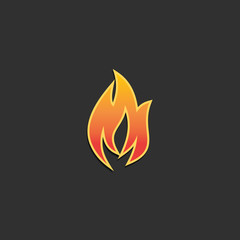 Fire flame logo template vector 