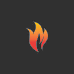 Fire flame logo vector icon