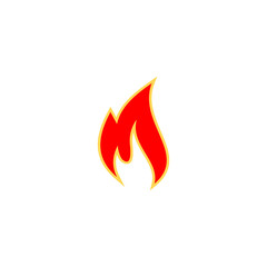 fire sign flame vector logo