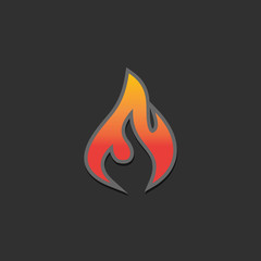 flame fire logo design