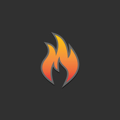 flame fire logo vector design