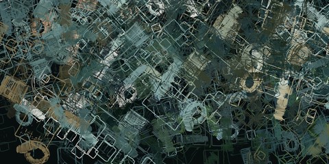 Crazy sketch random pattern. Chaos and variety. Modern art drawing painting. 2d illustration. Digital texture wallpaper. Artistic sketch draw backdrop material. 