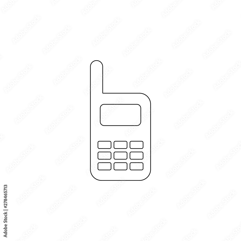 Aufkleber portable radio icon. element of army for mobile concept and web apps icon. outline, thin line icon f