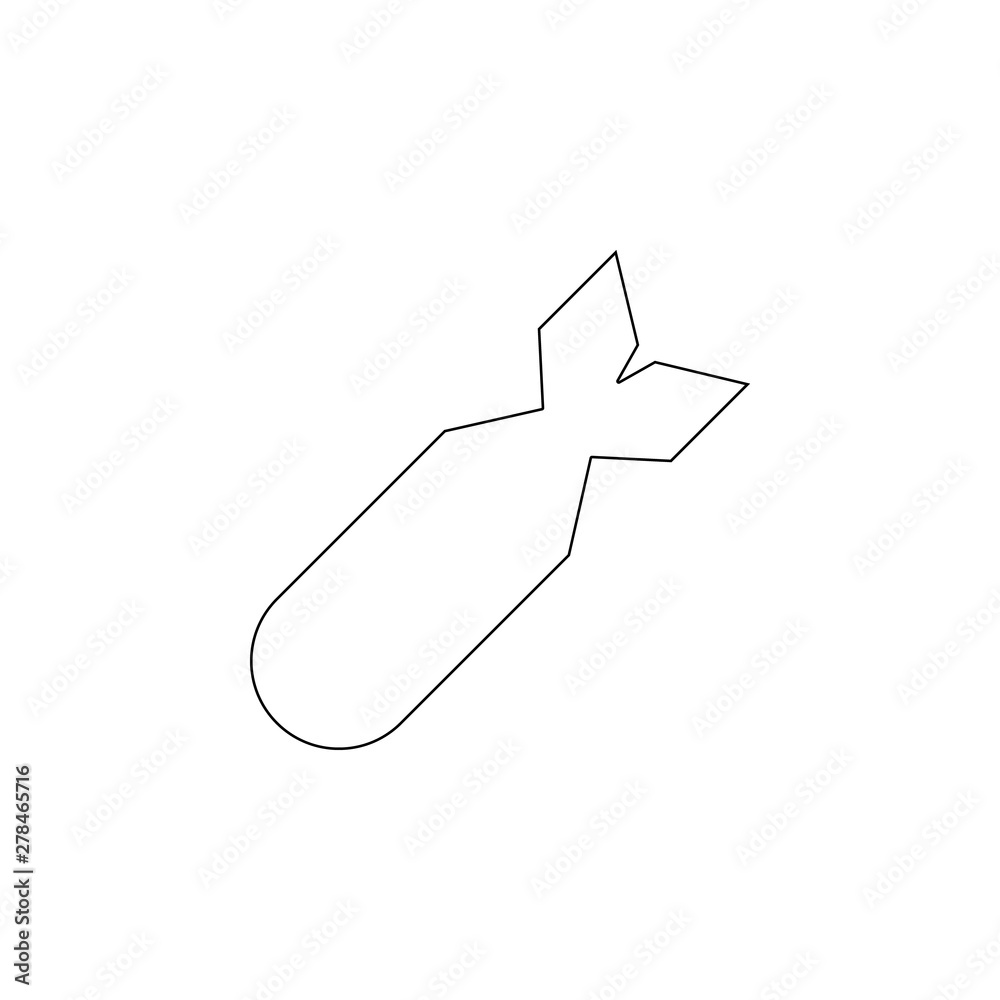 Poster air bomb icon. element of army for mobile concept and web apps icon. outline, thin line icon for web