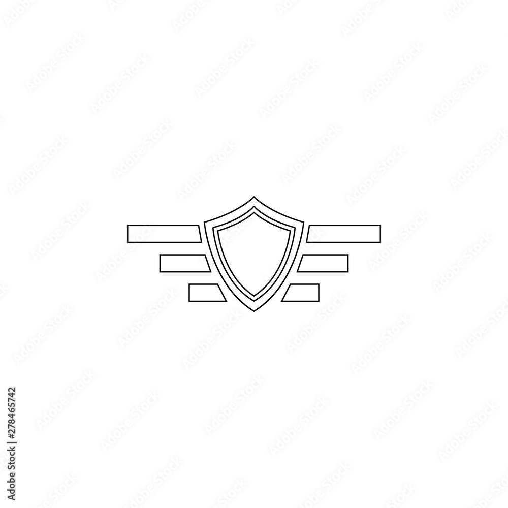 Aufkleber medal shield icon. element of army for mobile concept and web apps icon. outline, thin line icon for