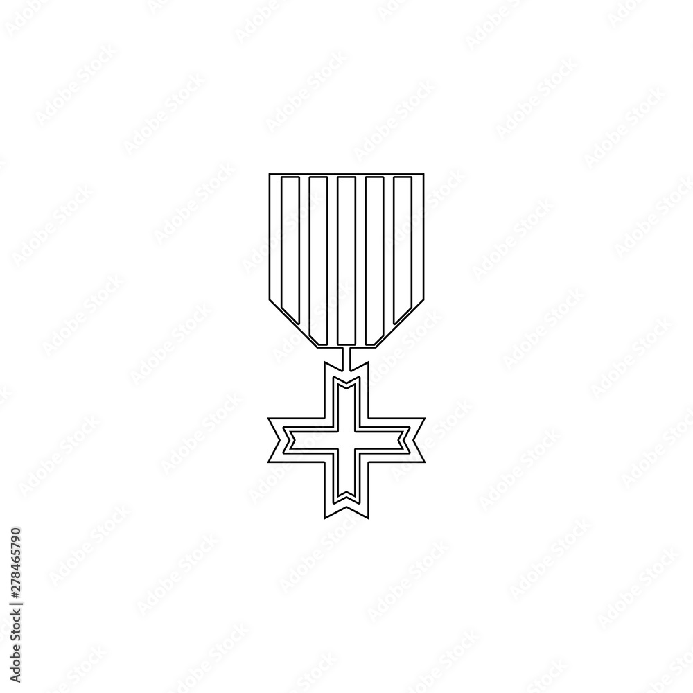 Poster military cross icon. element of army for mobile concept and web apps icon. outline, thin line icon f