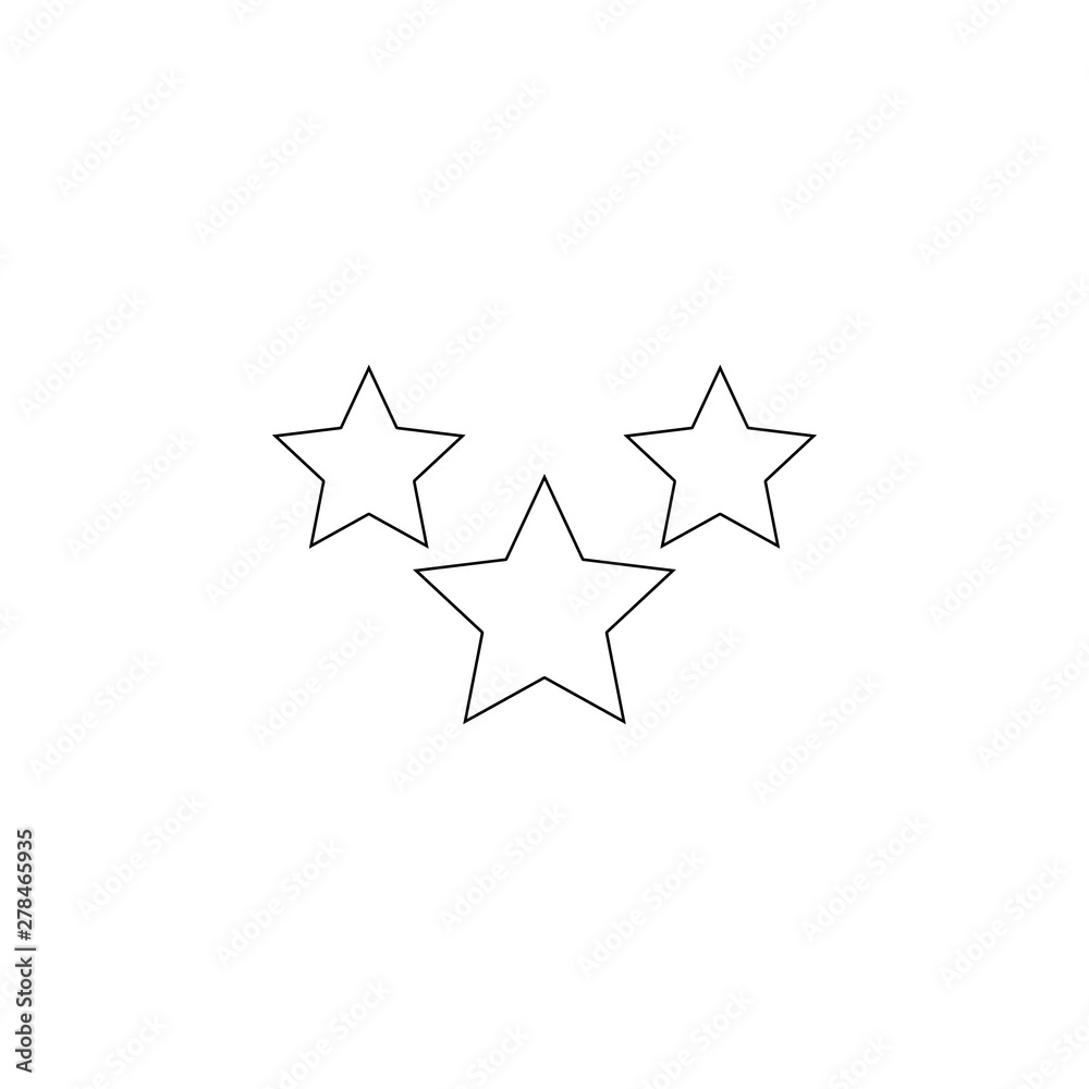 Poster three stars icon. element of army for mobile concept and web apps icon. outline, thin line icon for 