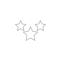 three stars icon. Element of army for mobile concept and web apps icon. Outline, thin line icon for website design and development, app development
