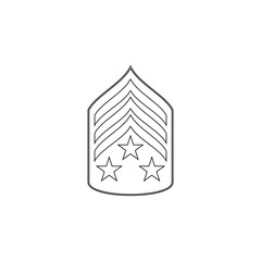 military epaulettes icon. Element of army for mobile concept and web apps icon. Outline, thin line icon for website design and development, app development