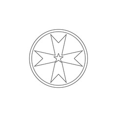 military cross icon. Element of army for mobile concept and web apps icon. Outline, thin line icon for website design and development, app development