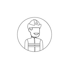 avatar of firefighter icon. Element of avatar for mobile concept and web apps icon. Outline, thin line icon for website design and development, app development