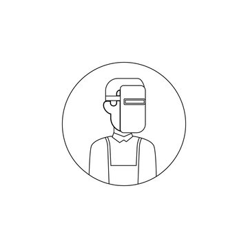 recommend clip art: avatar of welder icon. Element of avatar for mobile concept and web apps icon. Outline, thin line icon for website design and development, app development