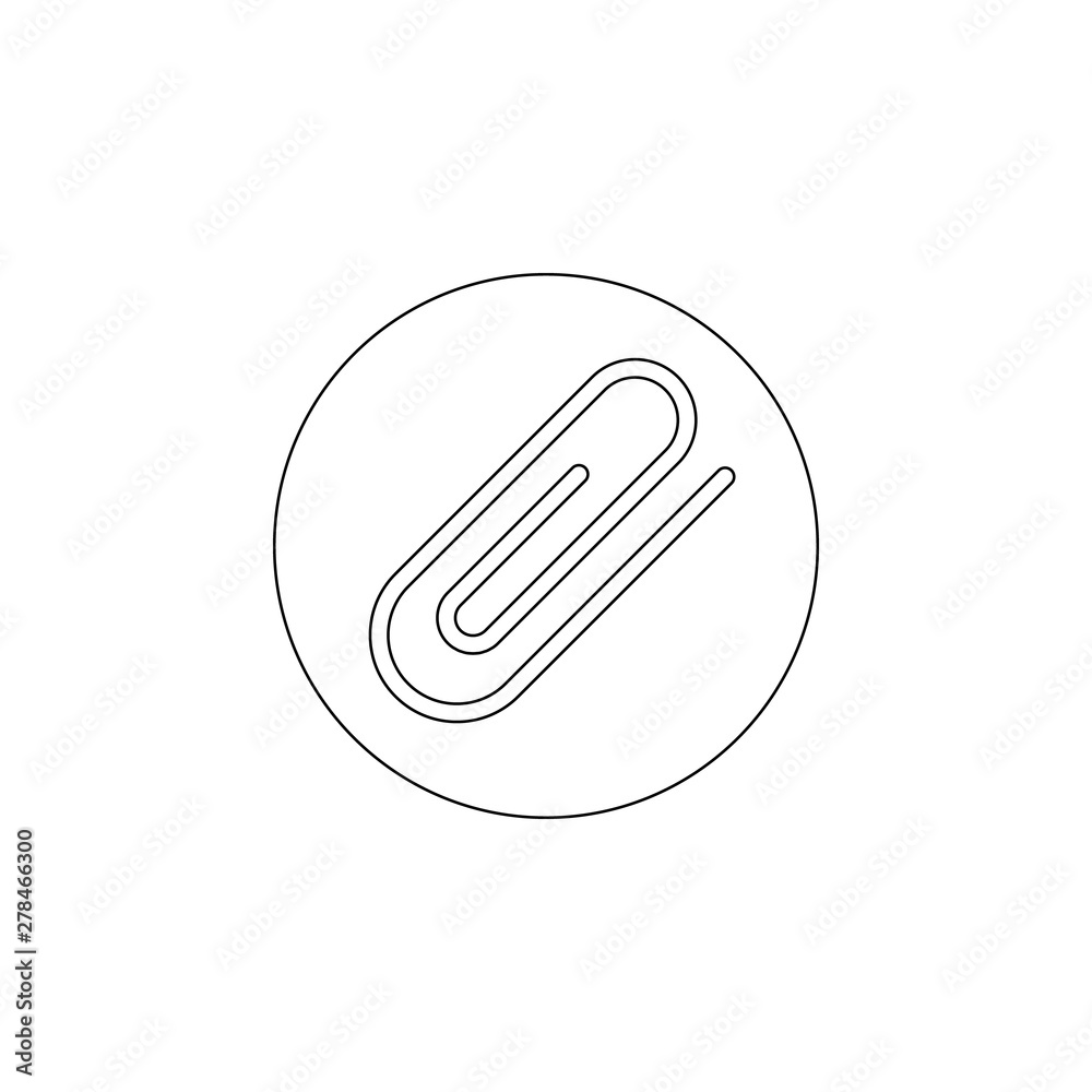 Poster colored paper clip icon. element of web for mobile concept and web apps icon. outline, thin line ico