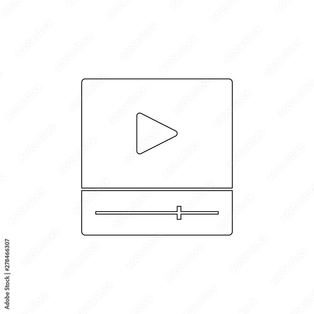 Aufkleber colored video player icon. element of web for mobile concept and web apps icon. outline, thin line i