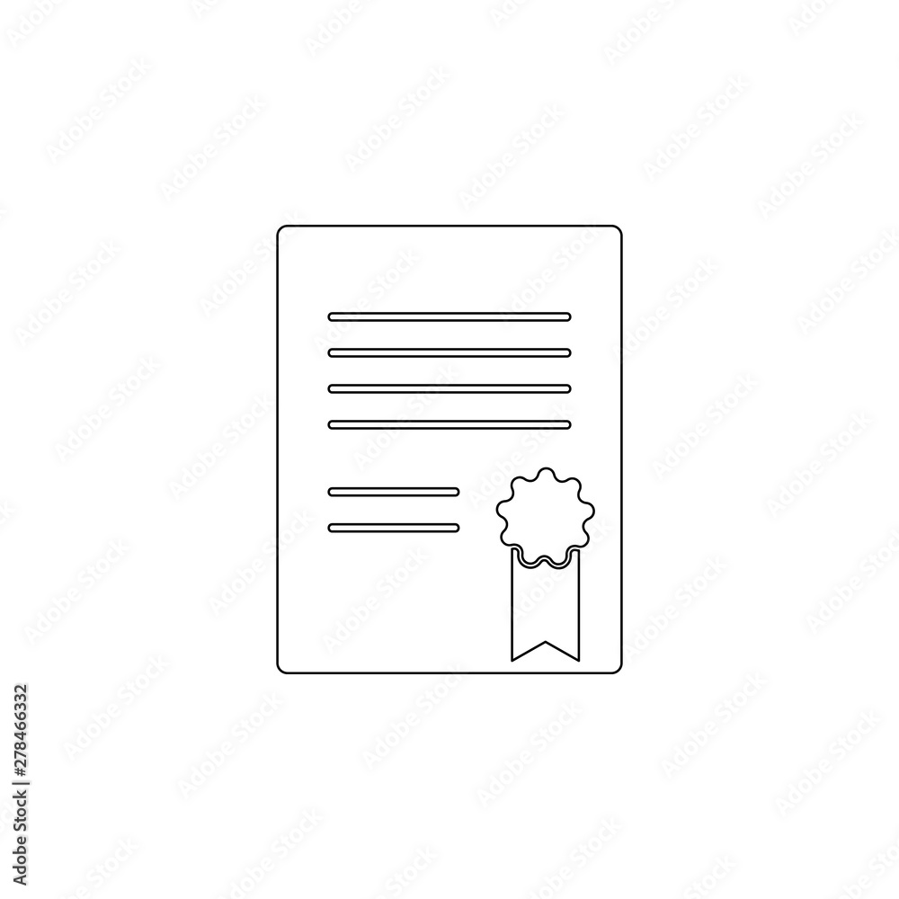 Aufkleber colored certificate icon. element of web for mobile concept and web apps icon. outline, thin line ic