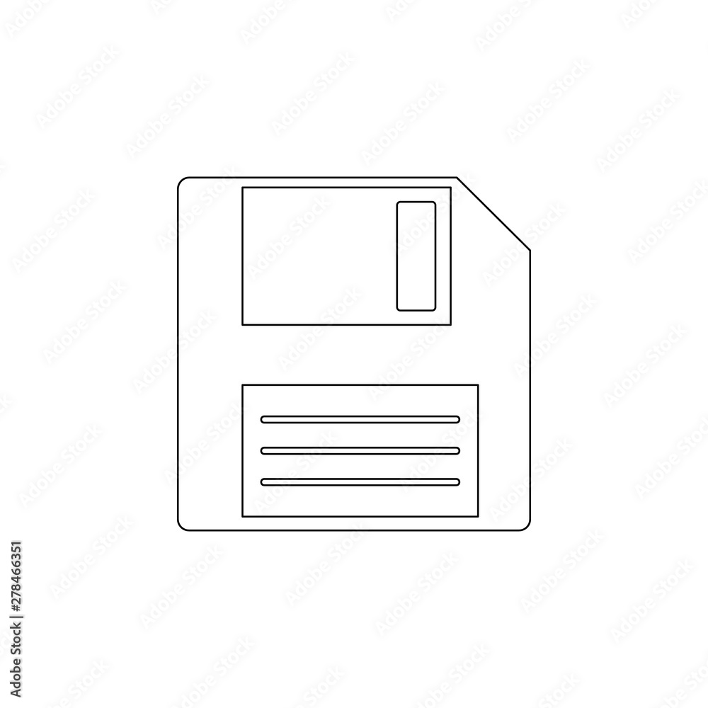 Aufkleber colored floppy disc icon. element of web for mobile concept and web apps icon. outline, thin line ic