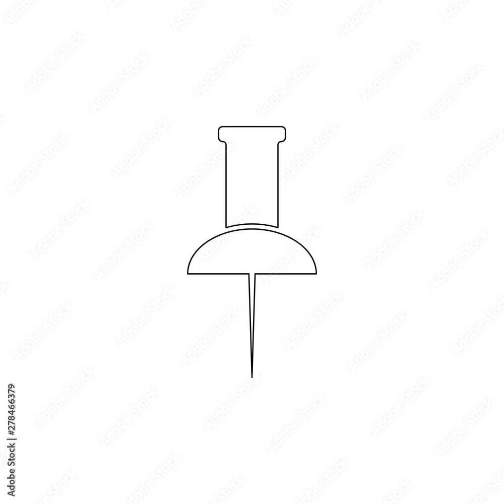 Aufkleber colored paper pin icon. element of web for mobile concept and web apps icon. outline, thin line icon
