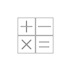 Colored calculator signs icon. Element of web for mobile concept and web apps icon. Outline, thin line icon for website design and development, app development