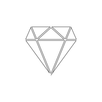 Colored diamond icon. Element of web for mobile concept and web apps icon. Outline, thin line icon for website design and development, app development