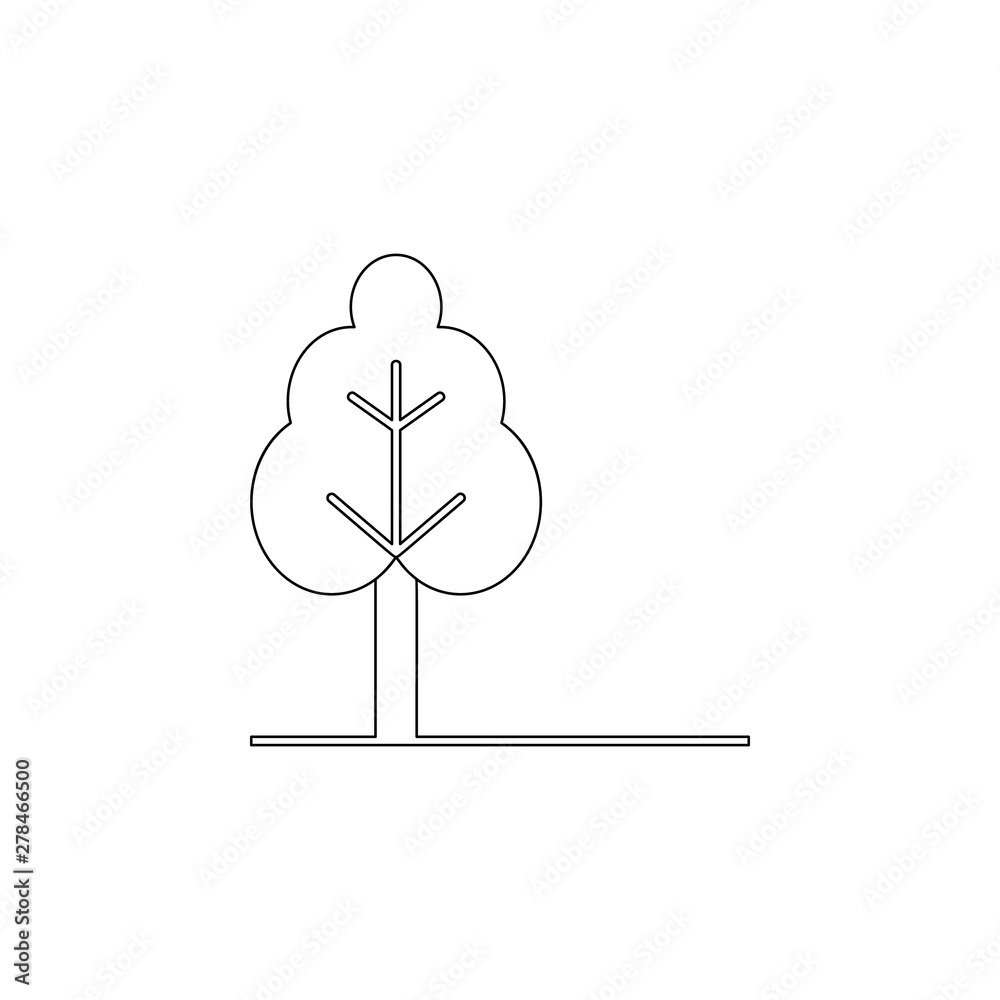 Aufkleber colored tree icon. element of web for mobile concept and web apps icon. outline, thin line icon for 