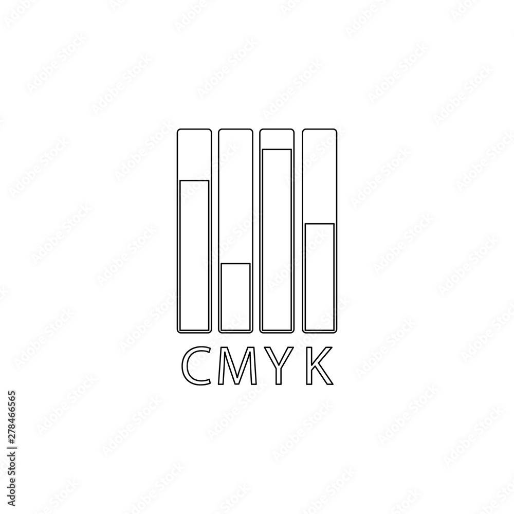 Poster colored cmyk color icon. element of web for mobile concept and web apps icon. outline, thin line ico