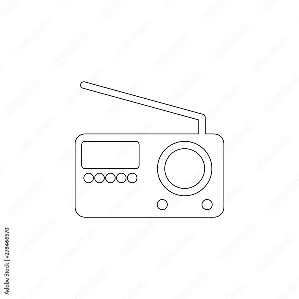 Aufkleber colored radio icon. element of web for mobile concept and web apps icon. outline, thin line icon for