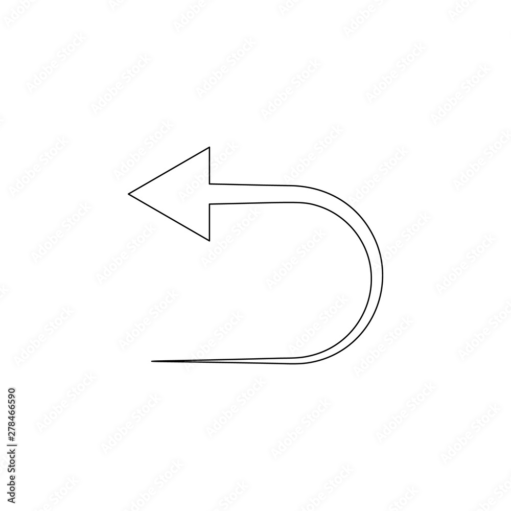 Aufkleber colored arrow back icon. element of web for mobile concept and web apps icon. outline, thin line ico