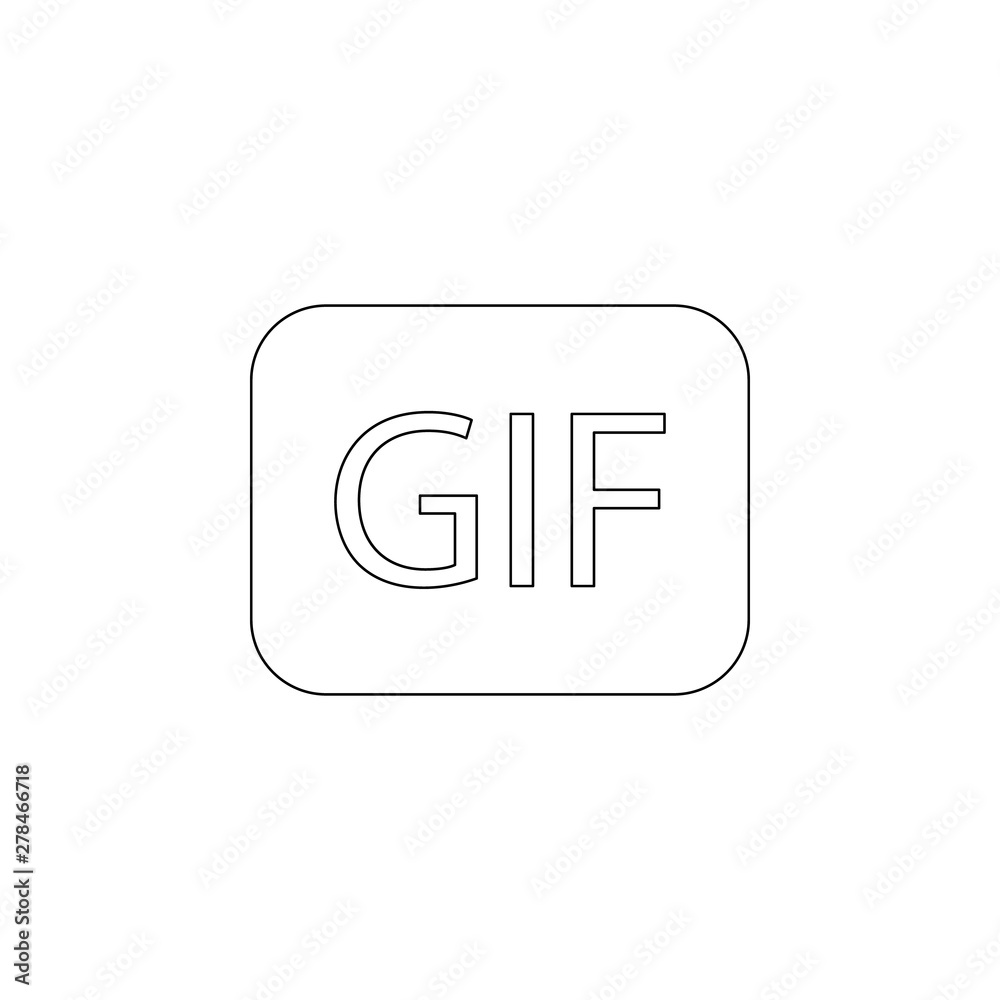 Poster colored gif button icon. element of web for mobile concept and web apps icon. outline, thin line ico