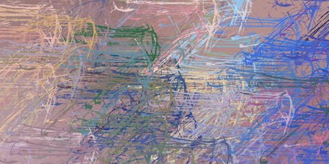 Crazy sketch random pattern. Chaos and variety. Modern art drawing painting. 2d illustration. Digital texture wallpaper. Artistic sketch draw backdrop material. 