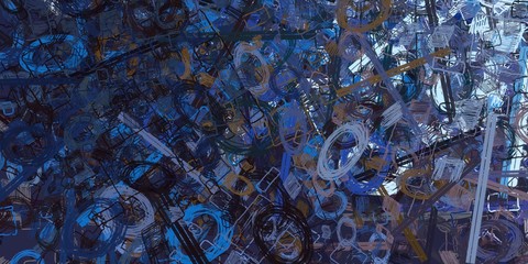 Crazy sketch random pattern. Chaos and variety. Modern art drawing painting. 2d illustration. Digital texture wallpaper. Artistic sketch draw backdrop material. 