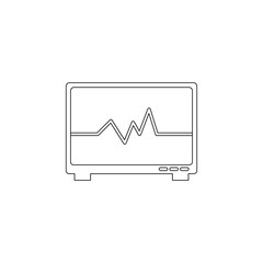 Colored cardiograph icon. Element of web for mobile concept and web apps icon. Outline, thin line icon for website design and development, app development